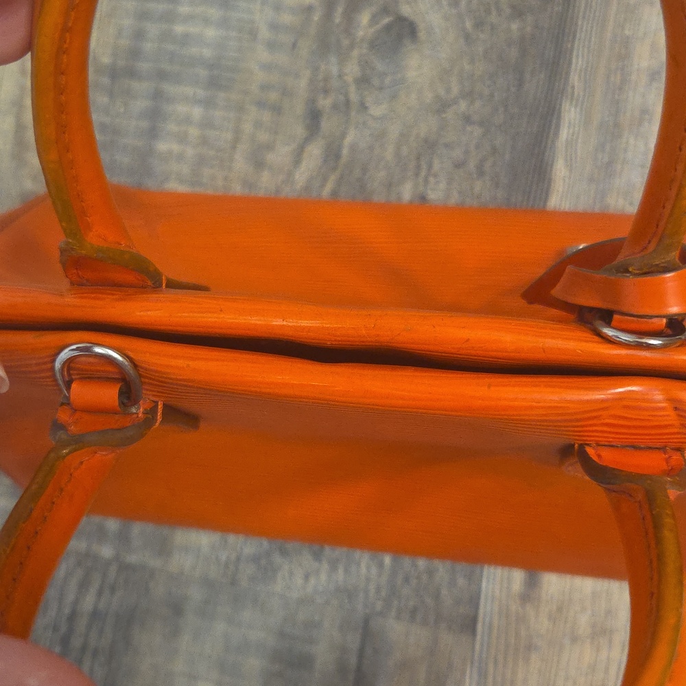 Louis Vuitton Marly MM Orange Epi Leather Crossbody Top Handle Removable Strap - Picture 10 of 17